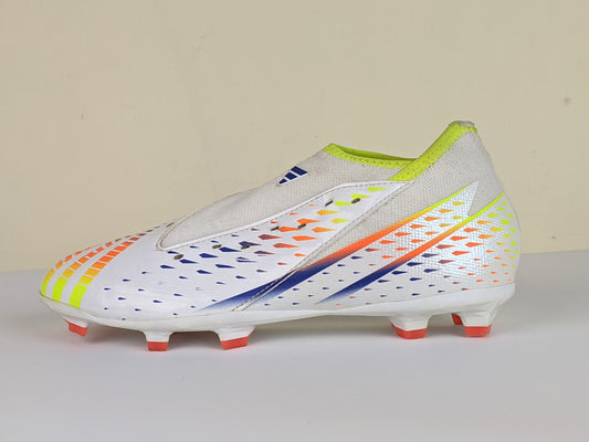 adidas Predator Edge .3 FG Al Rihla - Footwear White/Solar Yellow/Power Blue Kids