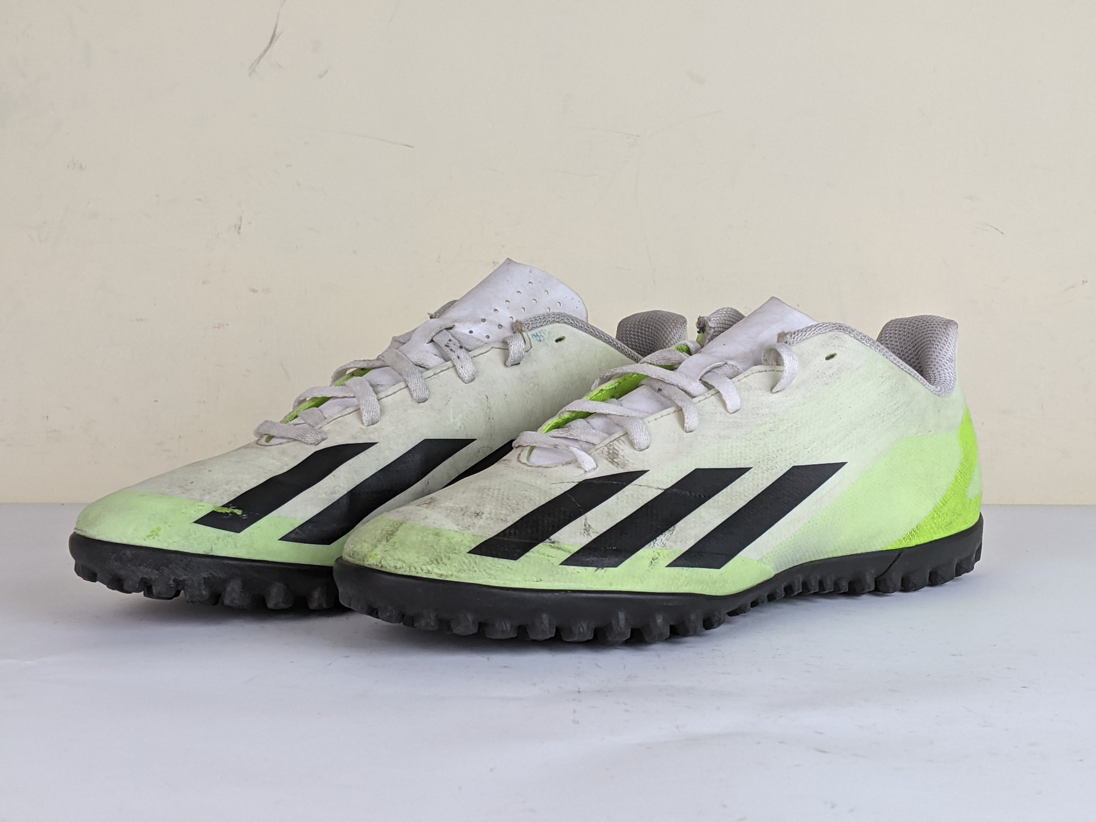 adidas X Crazyfast .4 TF Crazyrush - Footwear White/Core Black/Lucid Lemon