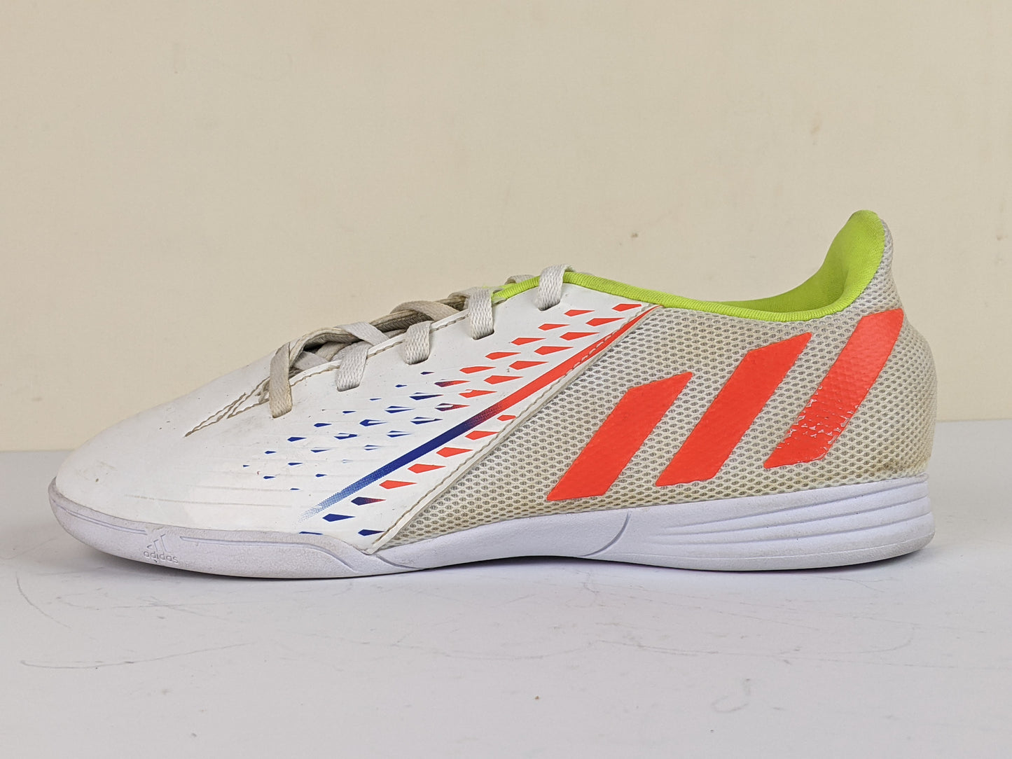 adidas Predator Edge .4 IN Al Rihla - Footwear White/Solar Yellow/Power Blue Kids