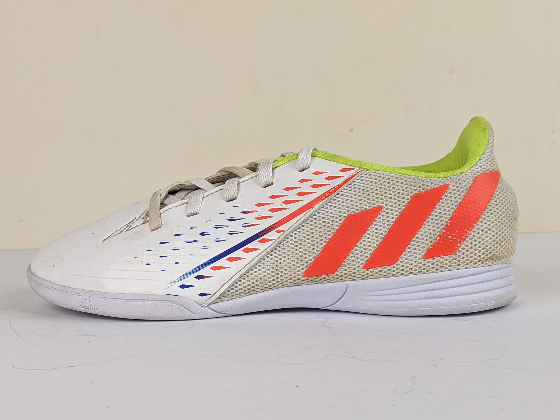 adidas Predator Edge .4 IN Al Rihla - Footwear White/Solar Yellow/Power Blue Kids
