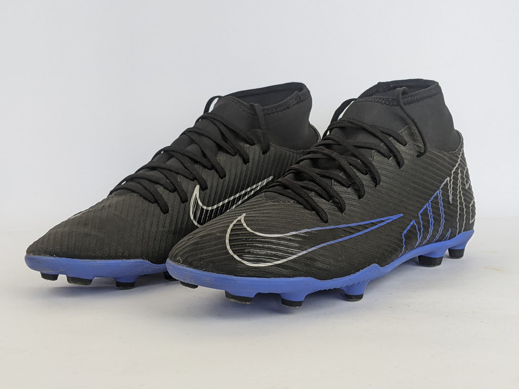 Nike Mercurial Superfly 9 Club MG Shadow - Black/Chrome/Hyper Royal