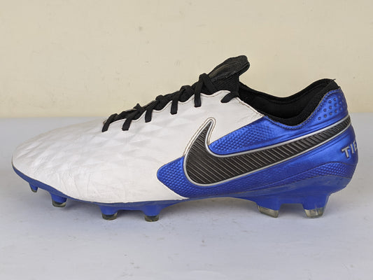 Nike Tiempo Legend 8 Elite FG Daybreak - White/Black/Hyper Royal/Metallic Silver