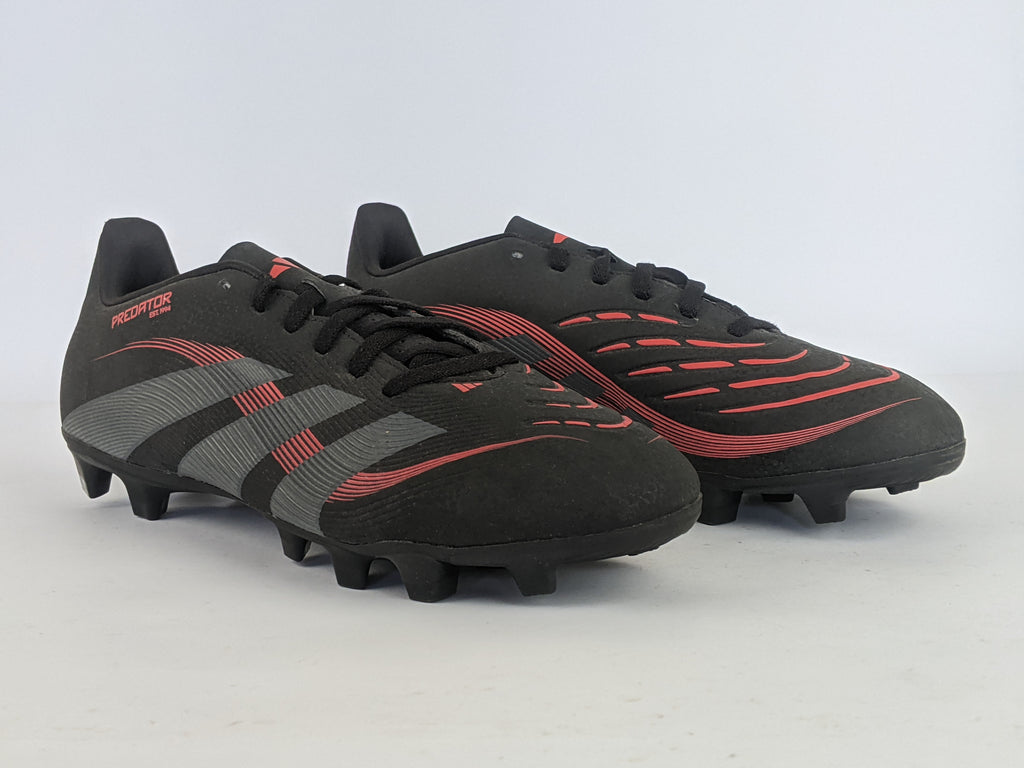 adidas Predator Club FxG Stealth Victory - Core Black/Grey Four/Lucid Red (Brand New)