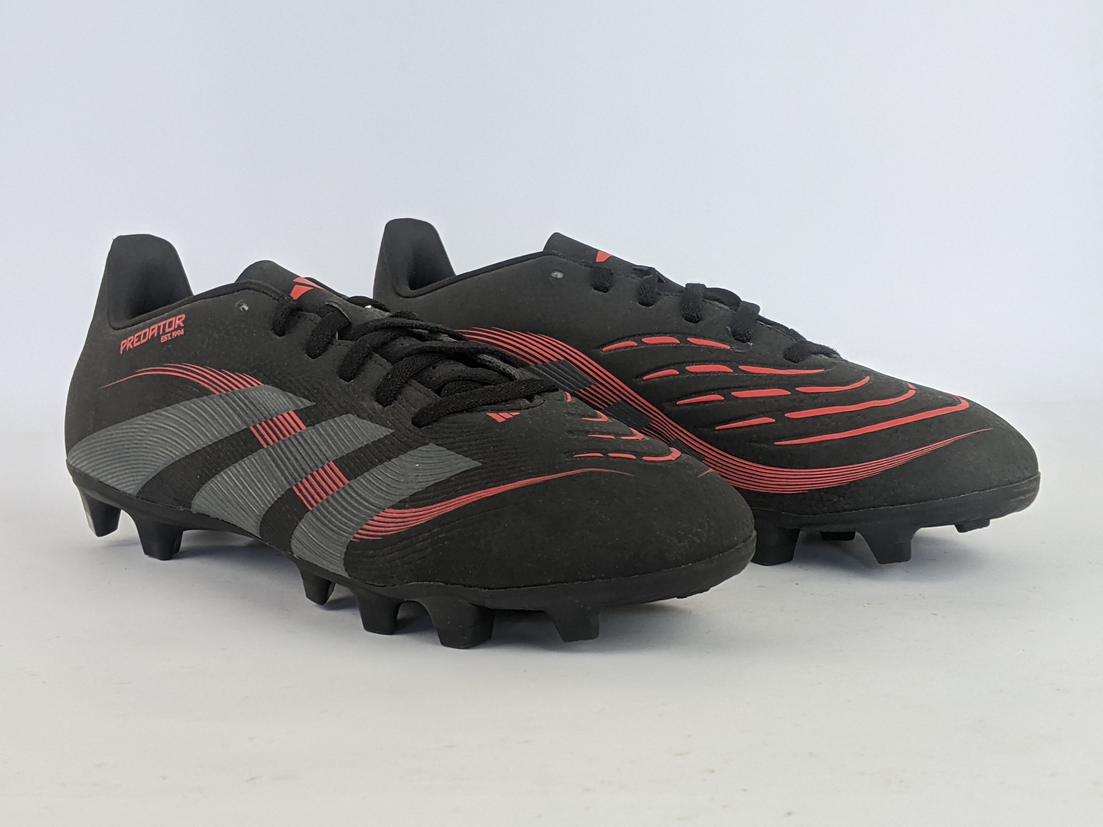 adidas Predator Club FxG Stealth Victory - Core Black/Grey Four/Lucid Red (Brand New)