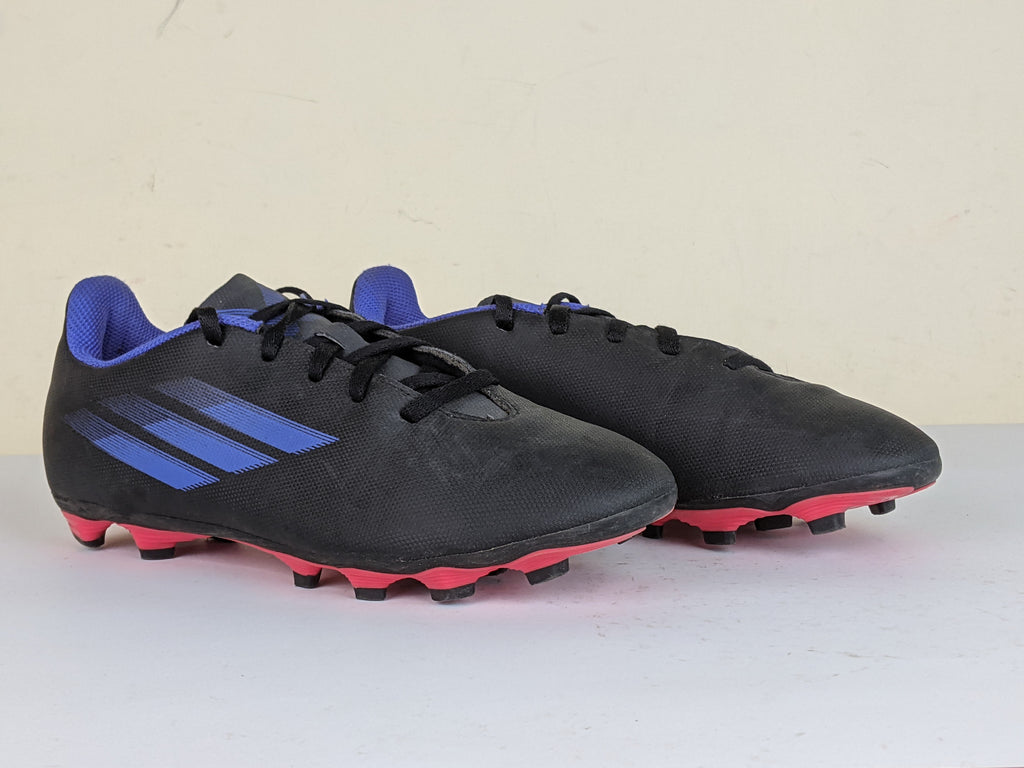 adidas X Speedflow .4 FG Edge of Darkness - Core Black/Sonic Ink/Solar Yellow Kids