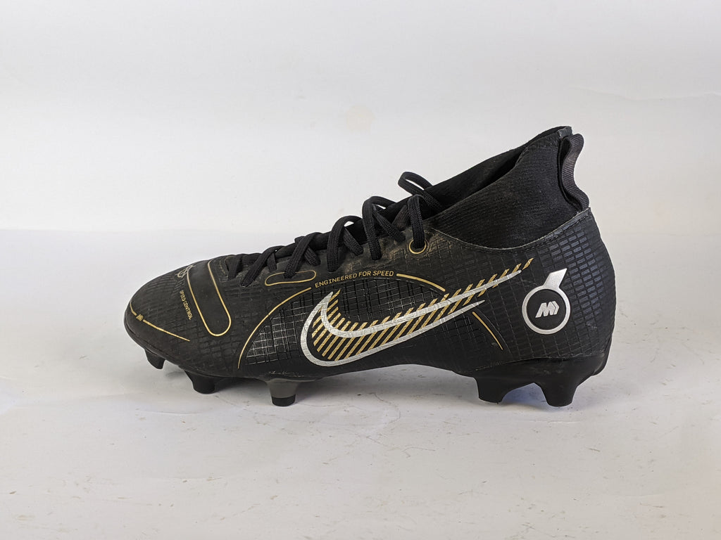 Nike Mercurial Superfly 8 Academy MG Shadow - Black/Metallic Gold/Metallic Silver Kids