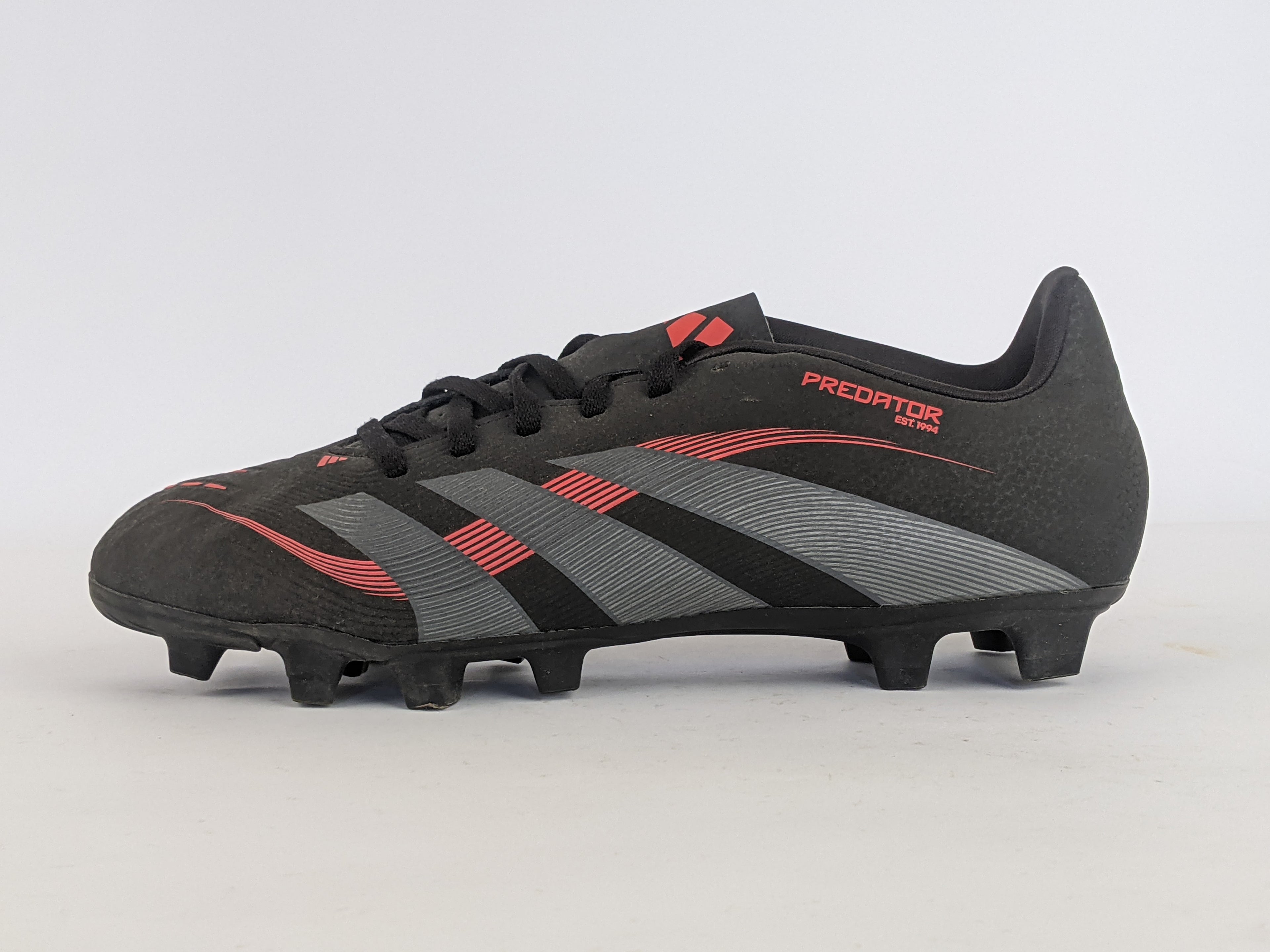 adidas Predator Club FxG Stealth Victory - Core Black/Grey Four/Lucid Red (Brand New)