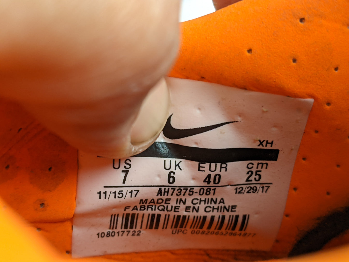 Nike Mercurial Vapor 12 Academy MG Fast AF - Black/Total Orange/White