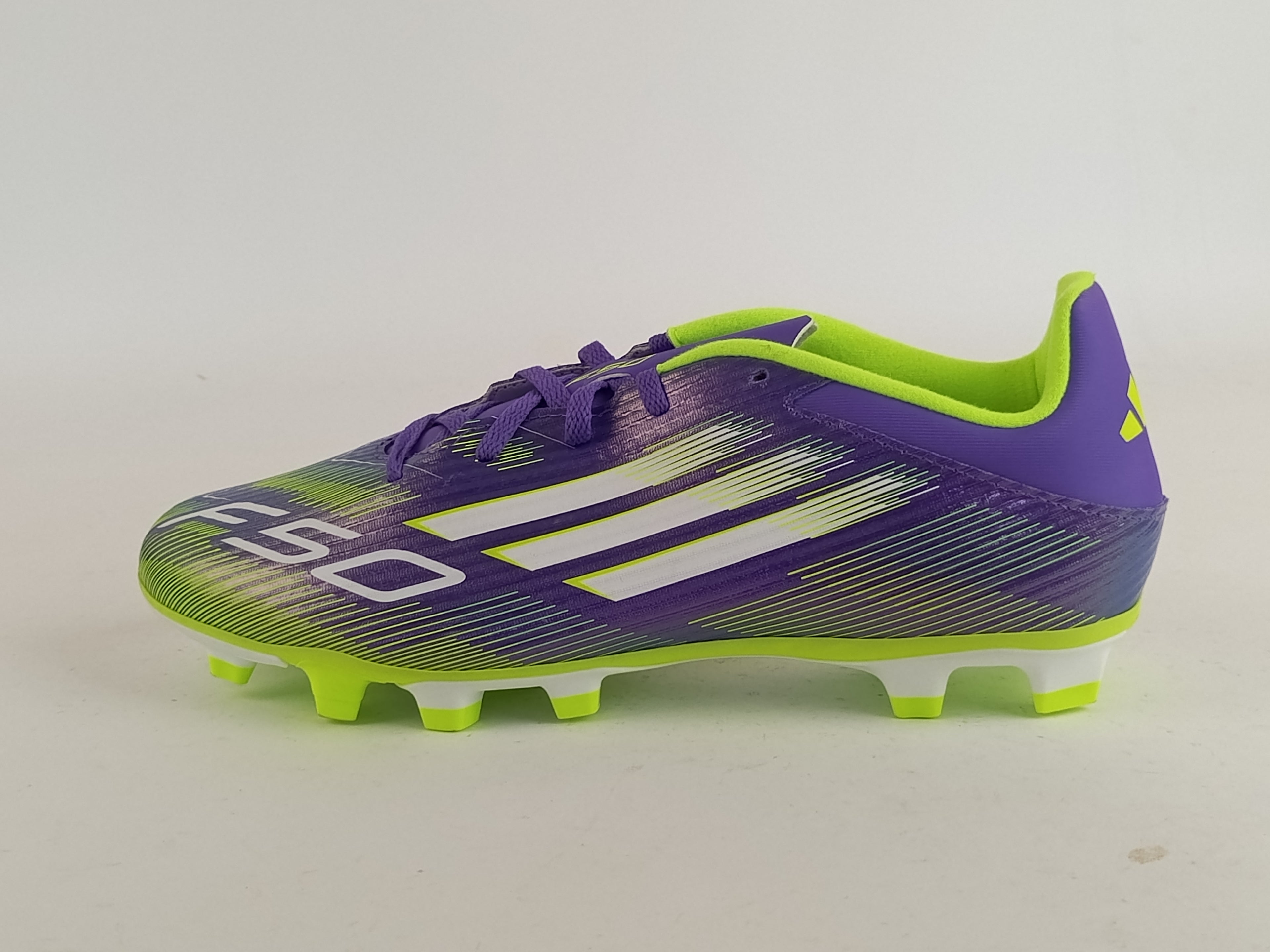 adidas F50 Club FxG Radiant Blaze - Purple Rush/Footwear White/Lucid Lemon (Brand New)