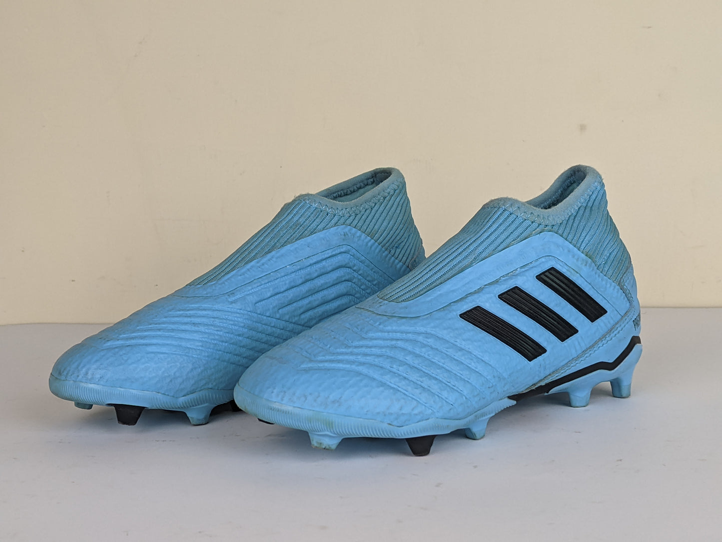 adidas Predator 19.3 FG/AG Laceless Hard Wired - Bright Cyan/Core Black Kids