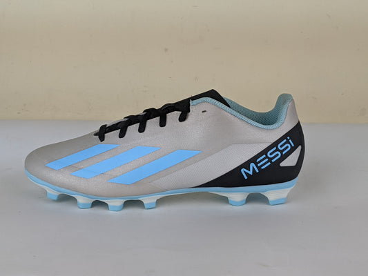 adidas X Crazyfast Messi .4 FxG Infinito - Silver Metallic/Bliss Blue/Core Black (Brand New)