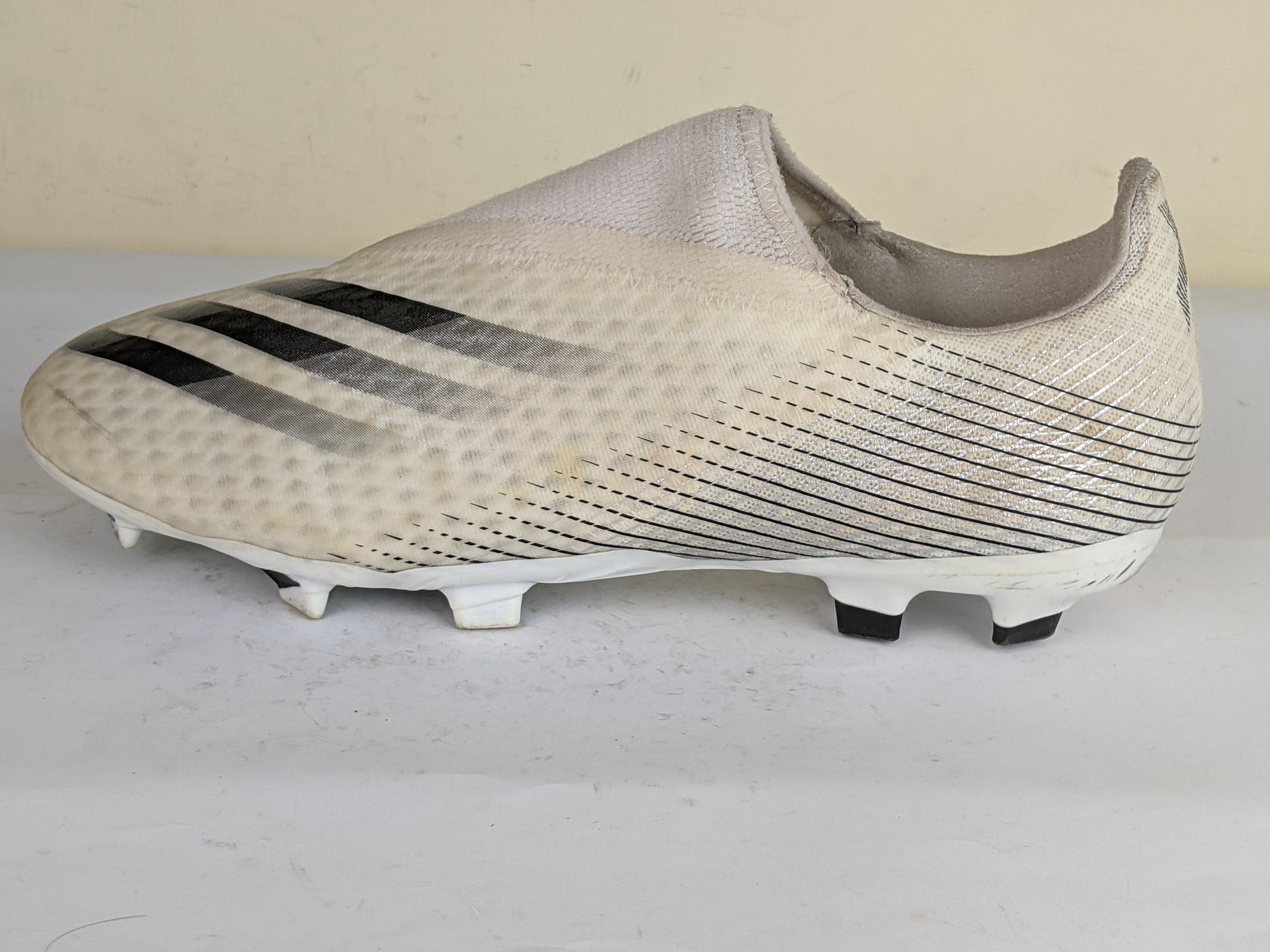 adidas X Ghosted .3 Laceless FG/AG Inflight - Footwear White/Core Black/Silver Metallic
