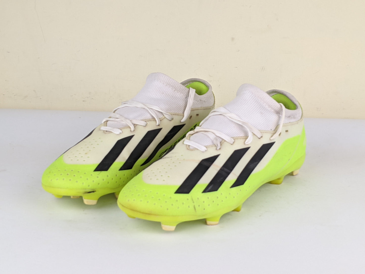 adidas X Crazyfast .3 FG Crazyrush - Footwear White/Core Black/Lucid Lemon Kids