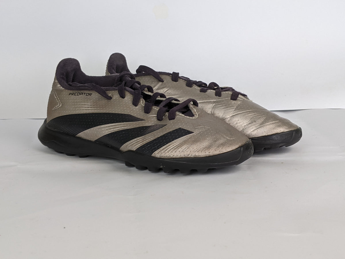 adidas Predator League TF Vivid Horizon - Platin Metallic/Aurora Black/Turbo Kids