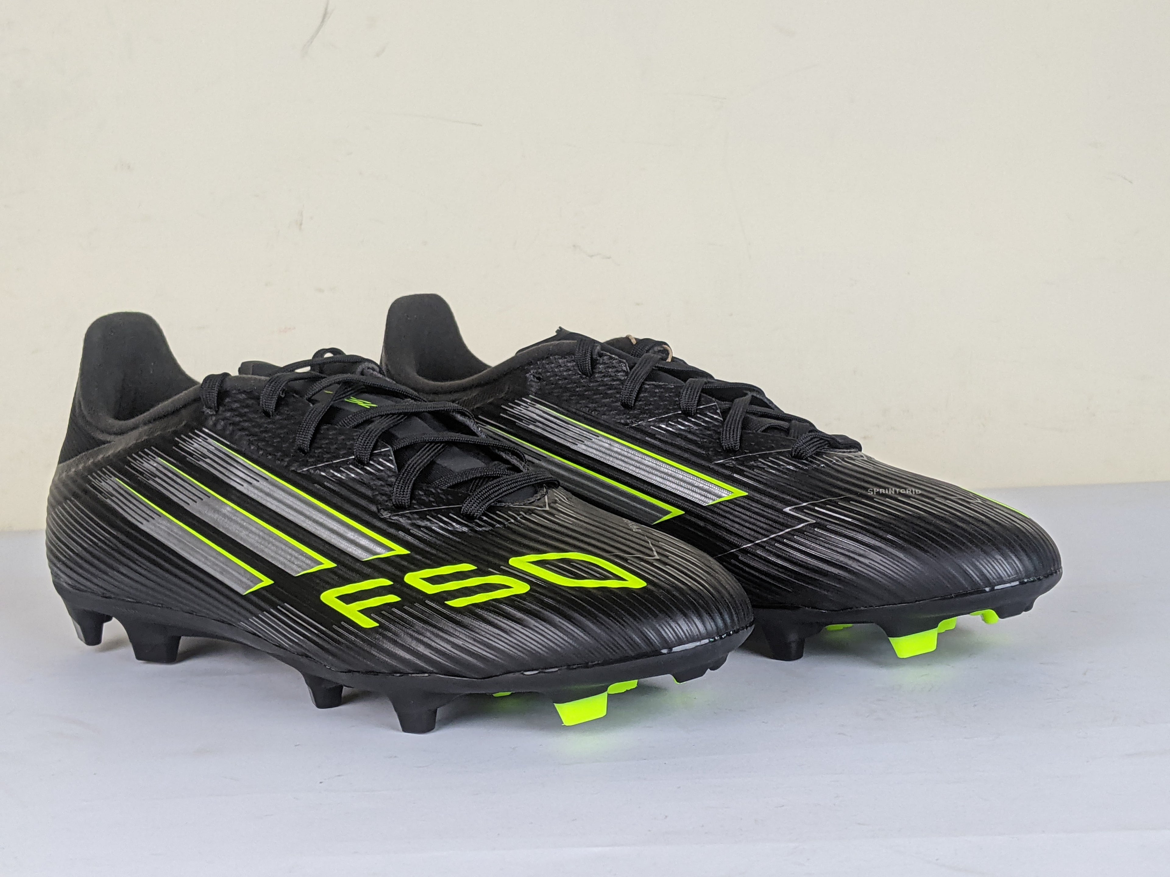 adidas F50 League FG/AG Electric Stealth - Core Black/Iron Metal/Lucid Lemon (Brand New)