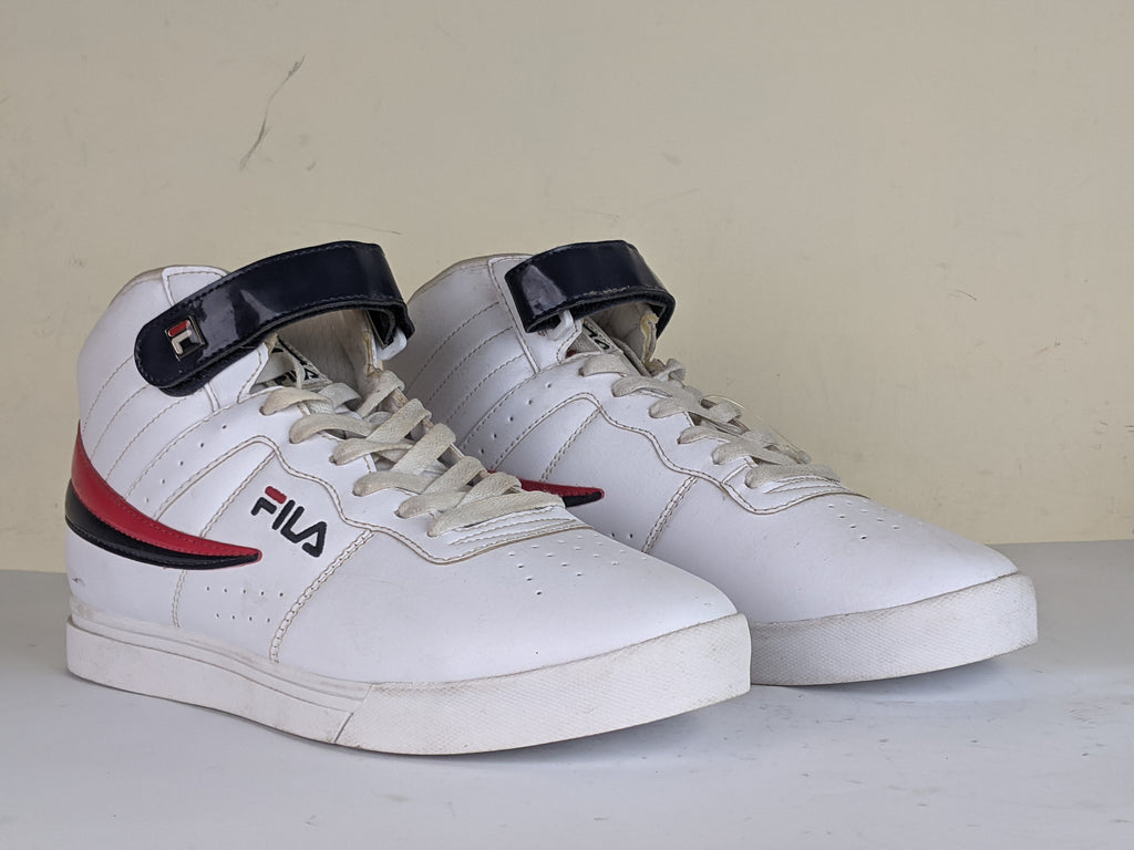 FILA Vulc 13 Patent Flag 'White/Navy/Red