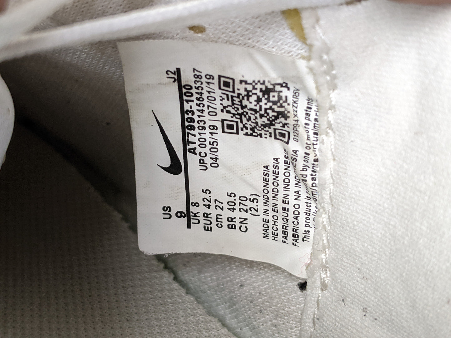 Nike Mercurial Vapor 13 Academy IC Nuovo - White/Chrome/Metallic Silver