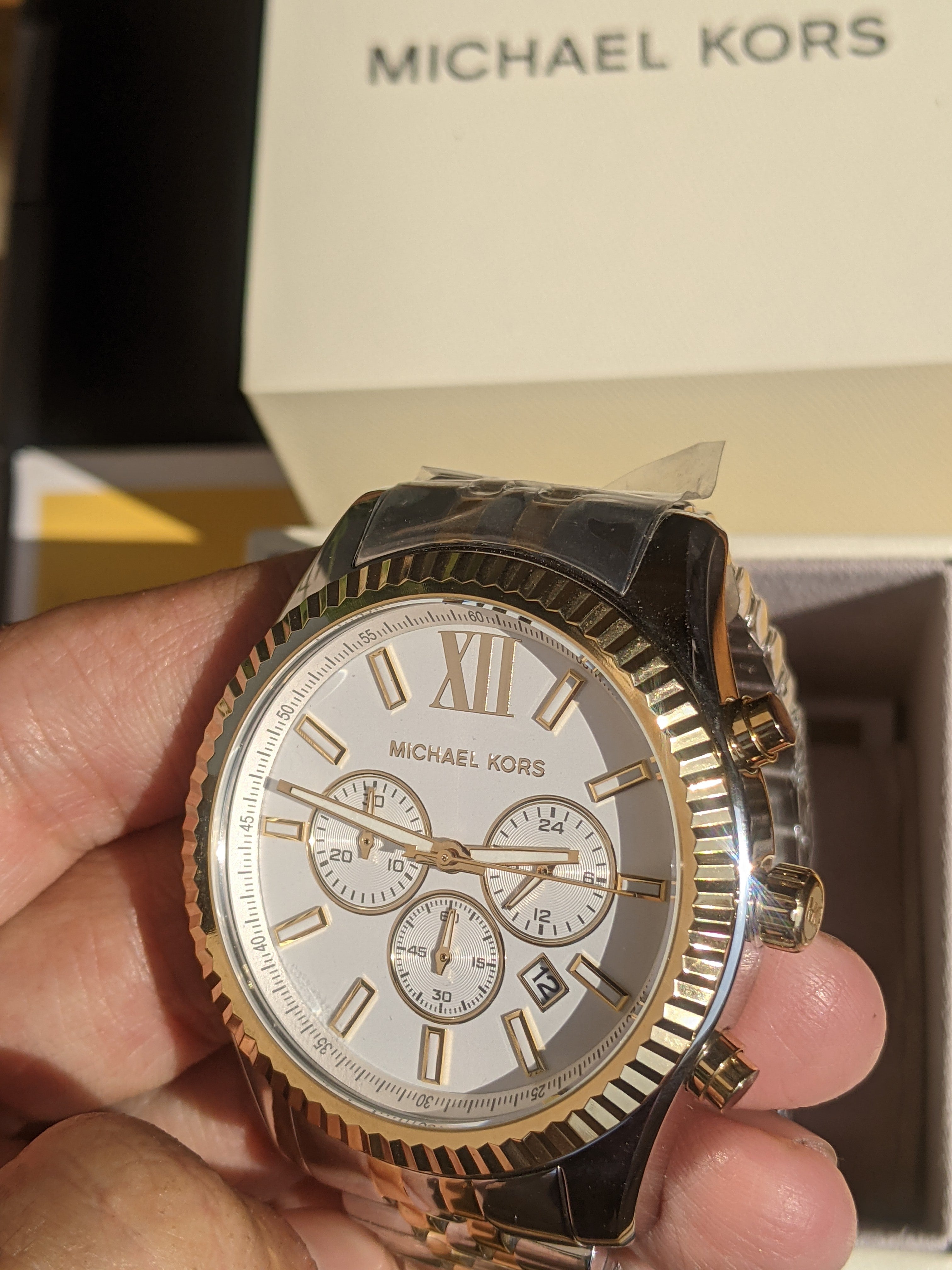 Michael Kors Men's Chronograph Lexington Two-Tone Stainless Steel Watch MK8344