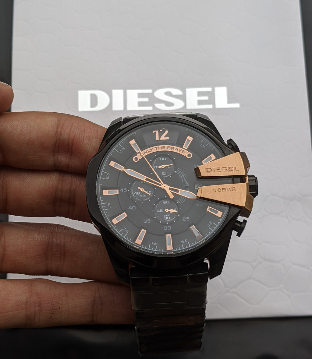 Diesel Chief Chronograph Black Dial Stainless Steel Men's Watch DZ4309