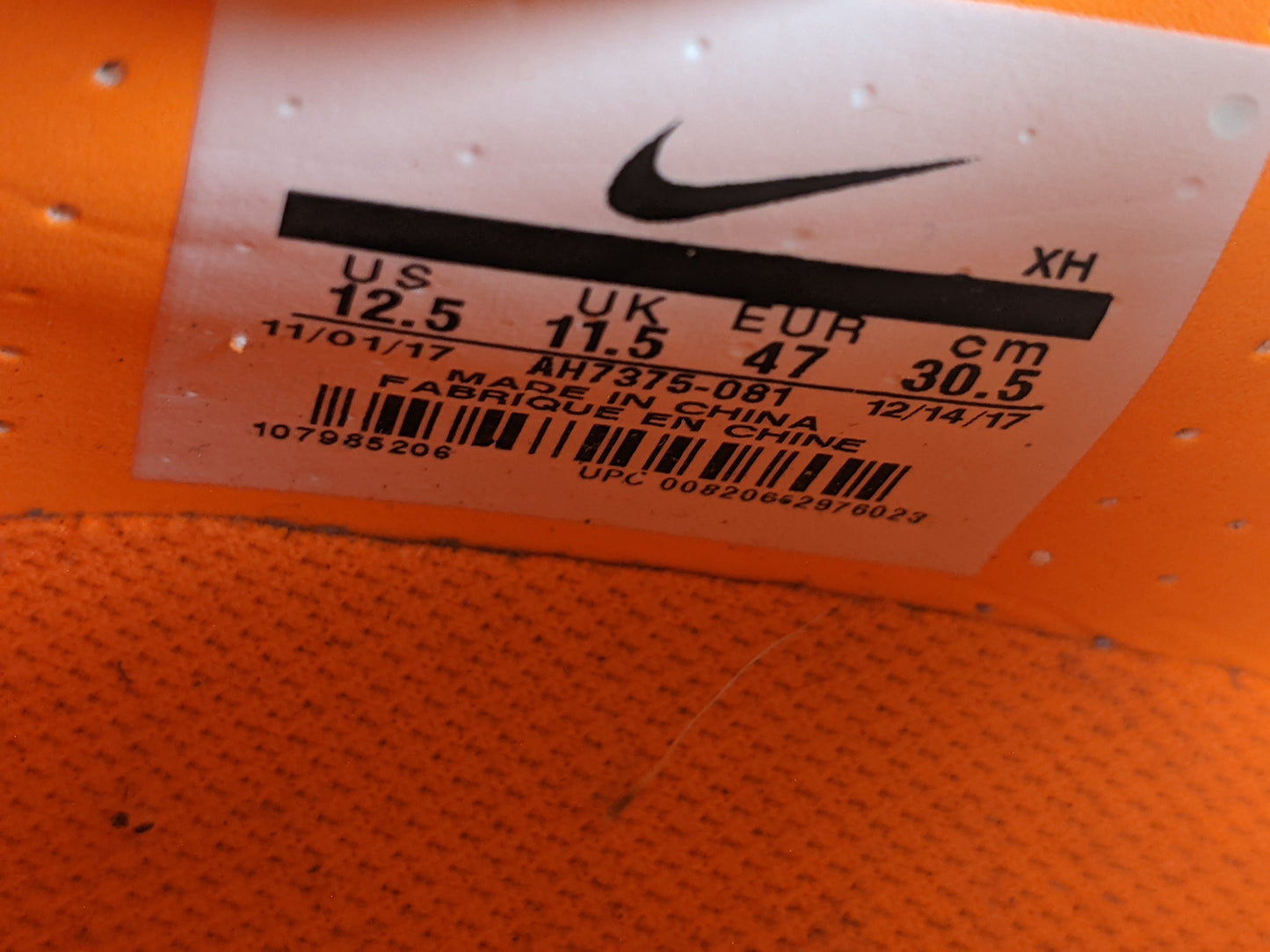 Nike Mercurial Vapor 12 Academy MG Fast AF - Black/Total Orange/White