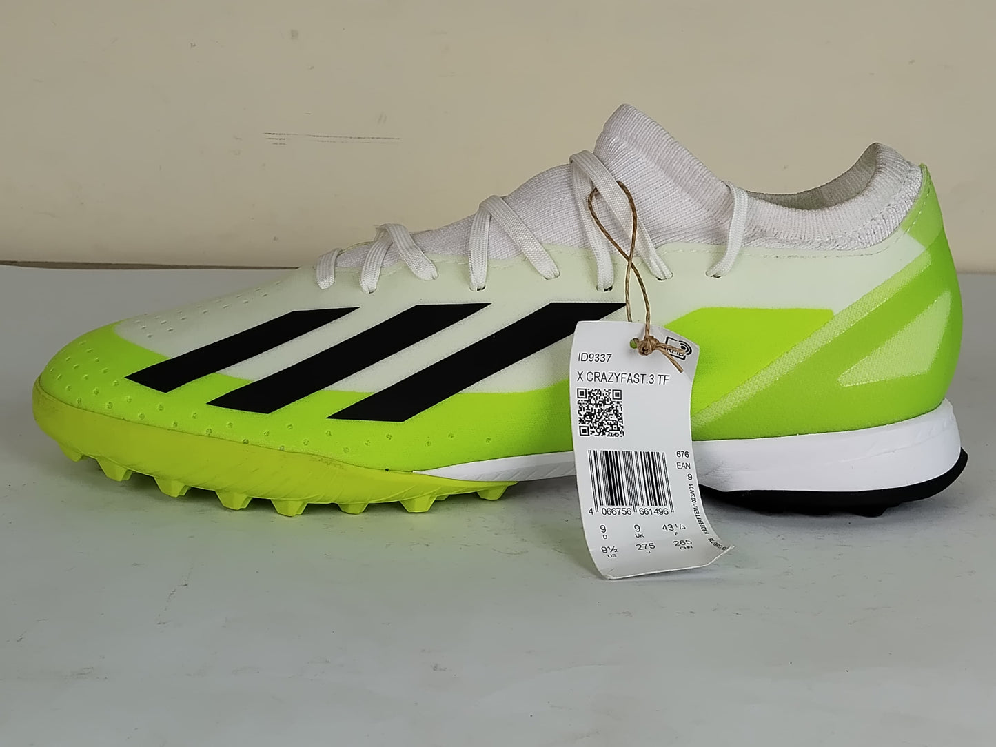 adidas X Crazyfast .3 TF Crazyrush - Footwear White/Core Black/Lucid Lemon (Brand New)