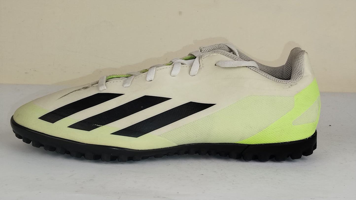 adidas X Crazyfast .4 TF Crazyrush - Footwear White/Core Black/Lucid Lemon