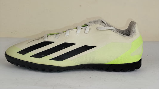 adidas X Crazyfast .4 TF Crazyrush - Footwear White/Core Black/Lucid Lemon