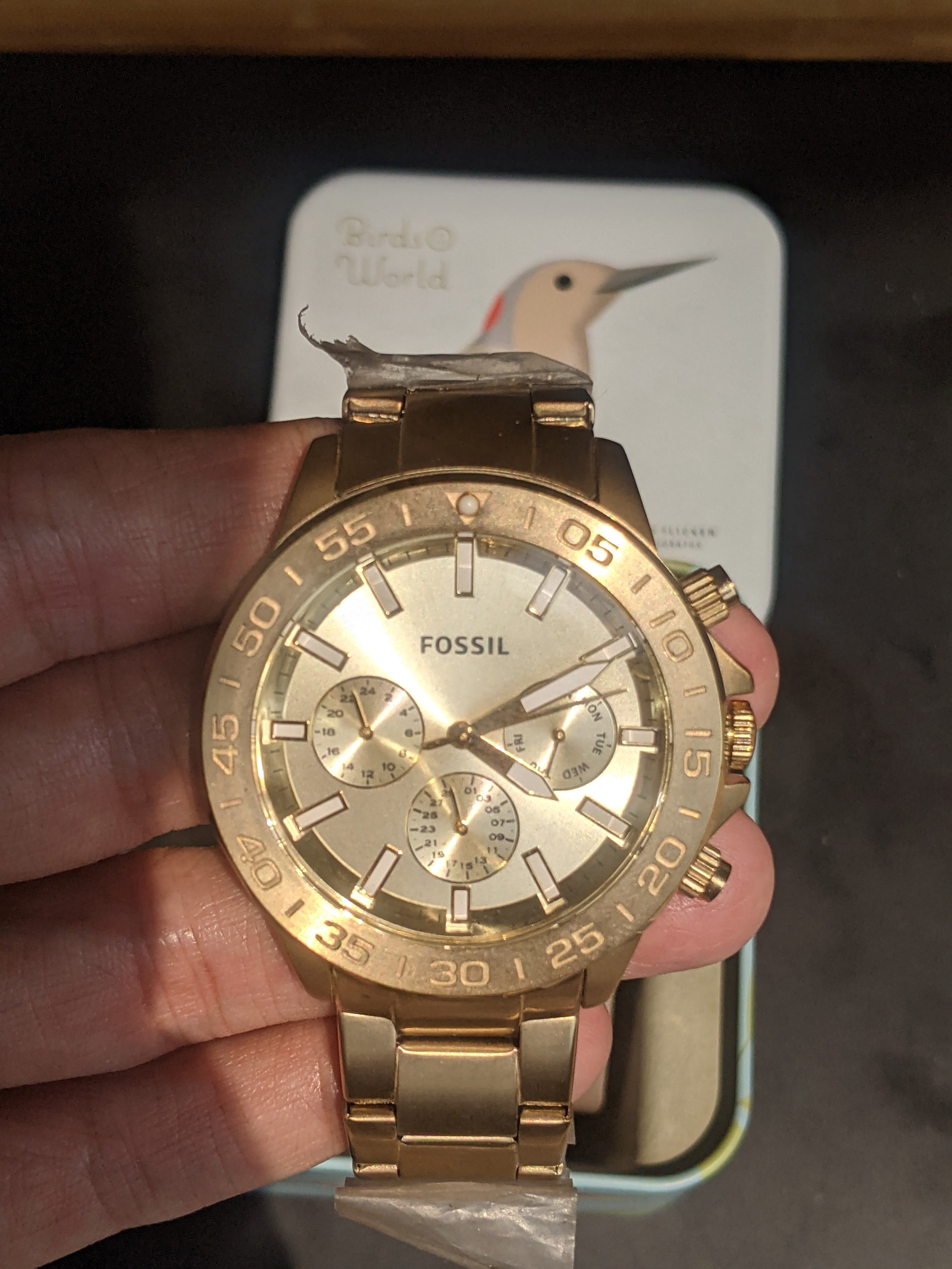 Fossil BQ2588 Bannon Men’s Gold Stainless Steel Analog Watch