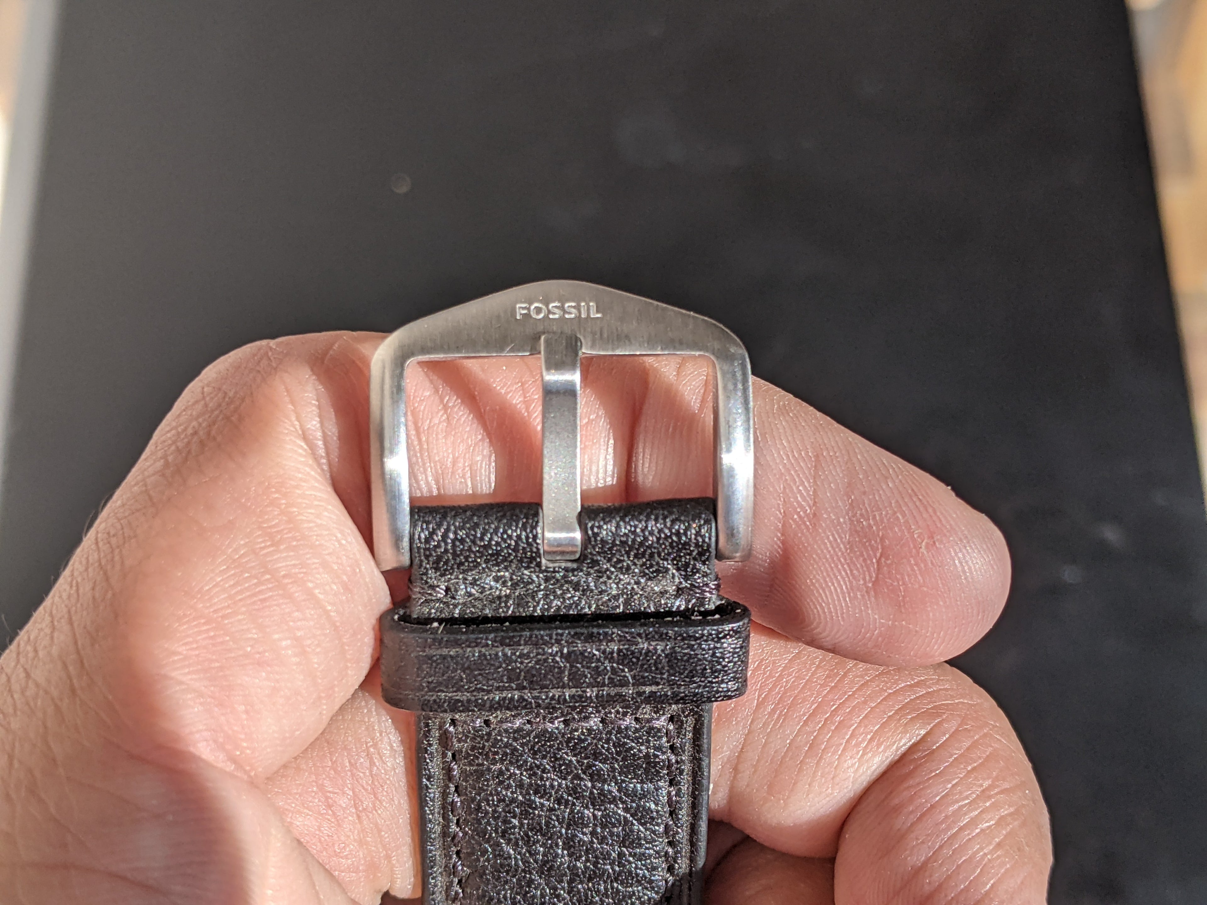 Fossil Grant Chronograph Black Leather Men's Watch FS4812