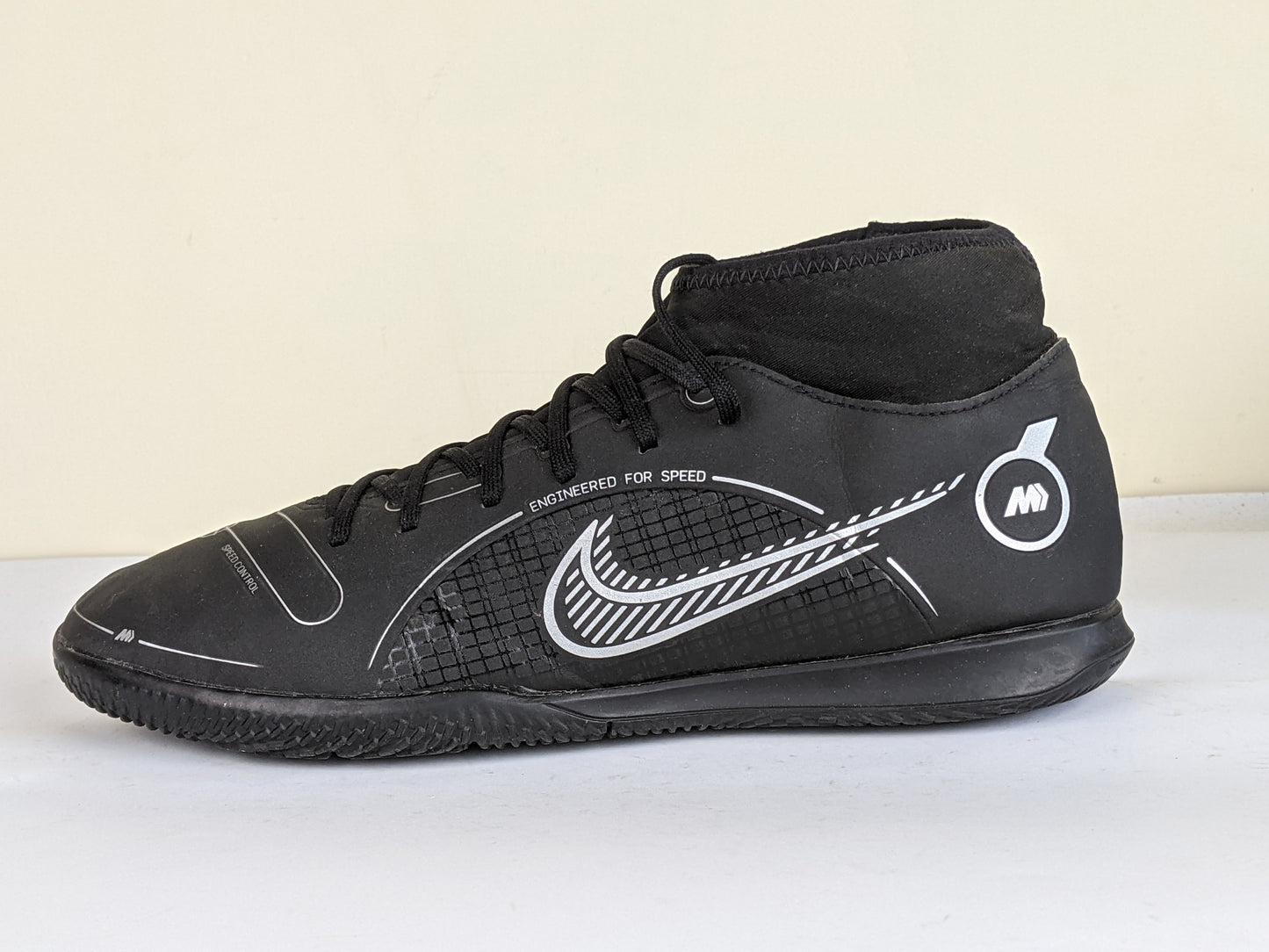 Nike Mercurial Superfly 8 Club IC Shadow - Black/Metallic Silver/Medium Ash