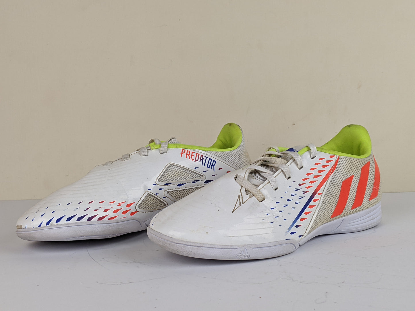 adidas Predator Edge .4 IN Al Rihla - Footwear White/Solar Yellow/Power Blue Kids