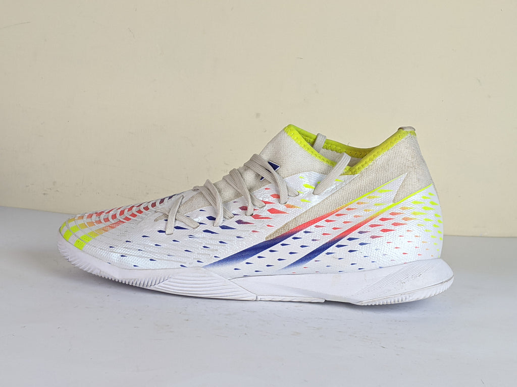 adidas Predator Edge .3 IN Al Rihla - Footwear White/Solar Yellow/Power Blue