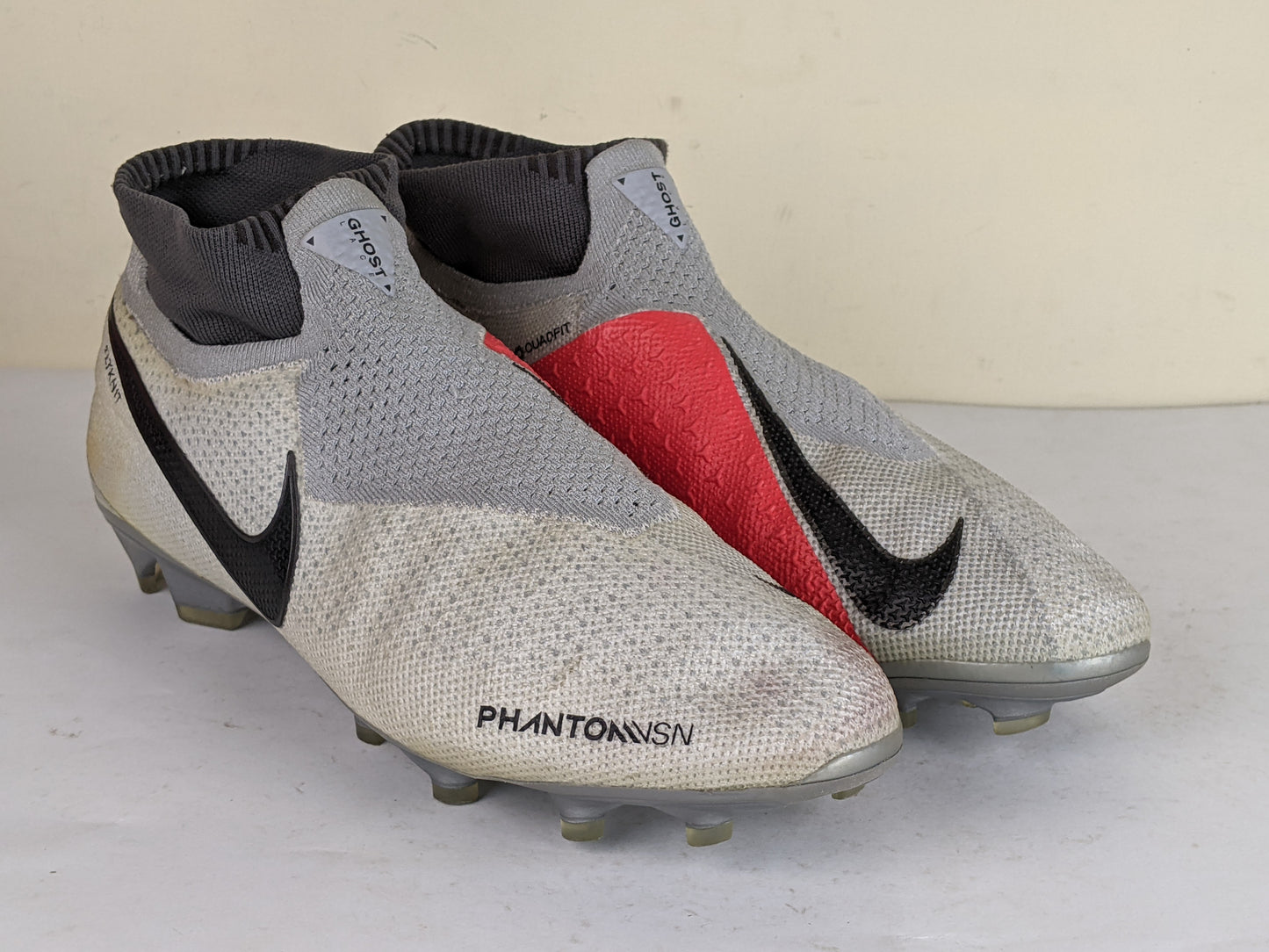Nike Phantom Vision Elite DF FG Raised On Concrete - Pure Platinum/Black/Light Crimson