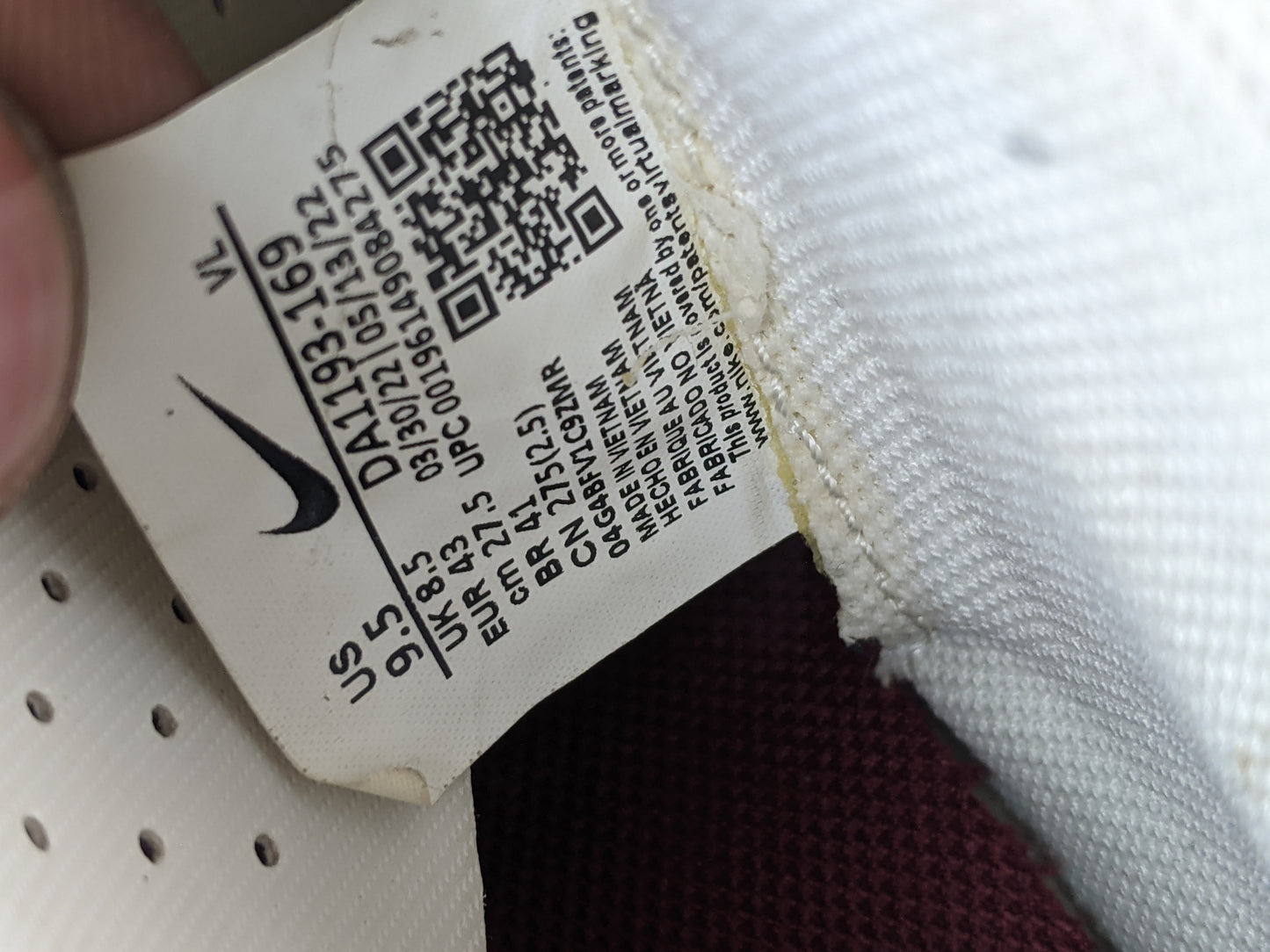 Nike Tiempo Legend 9 Club TF 'Sail Dark Beetroot'