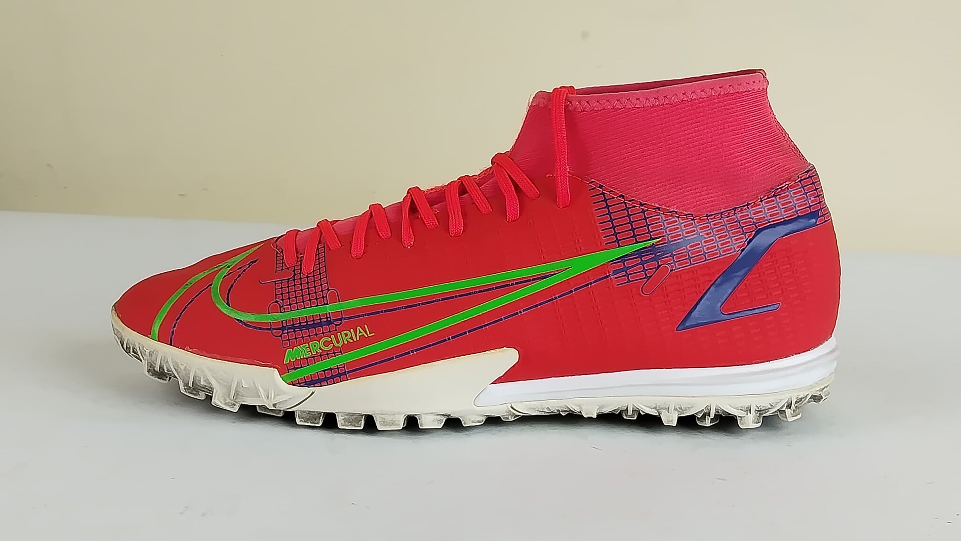 Nike Mercurial Superfly 8 Academy TF Spectrum - Bright Crimson/Metallic Silver