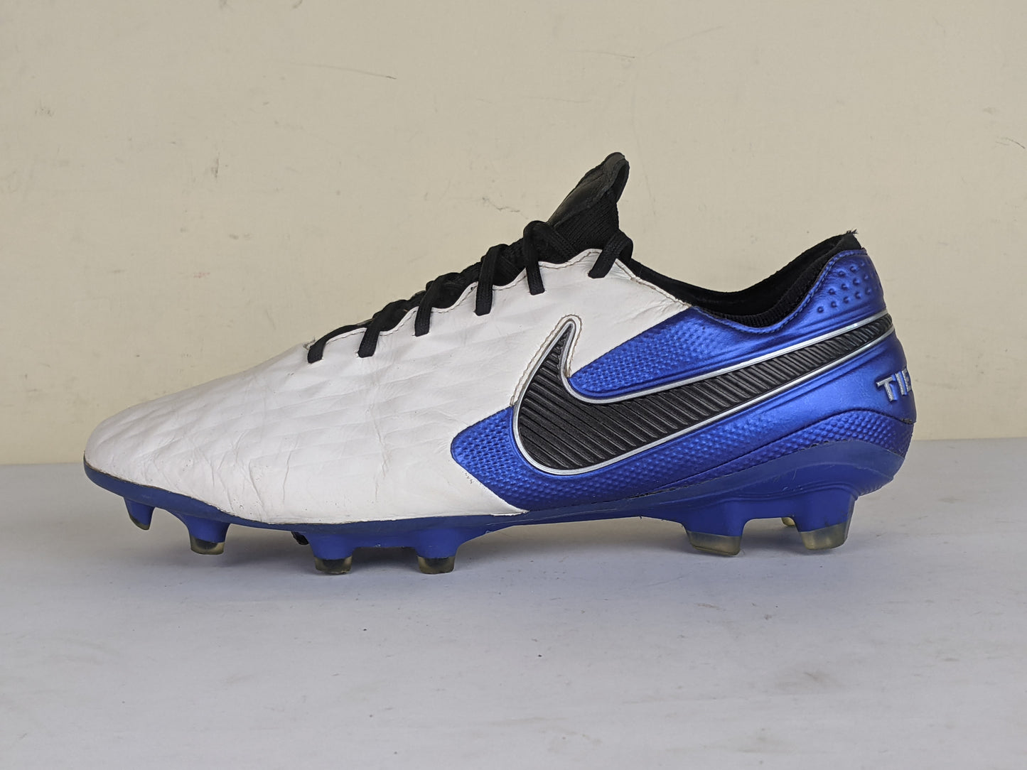 Nike Tiempo Legend 8 Elite FG Daybreak - White/Black/Hyper Royal/Metallic Silver