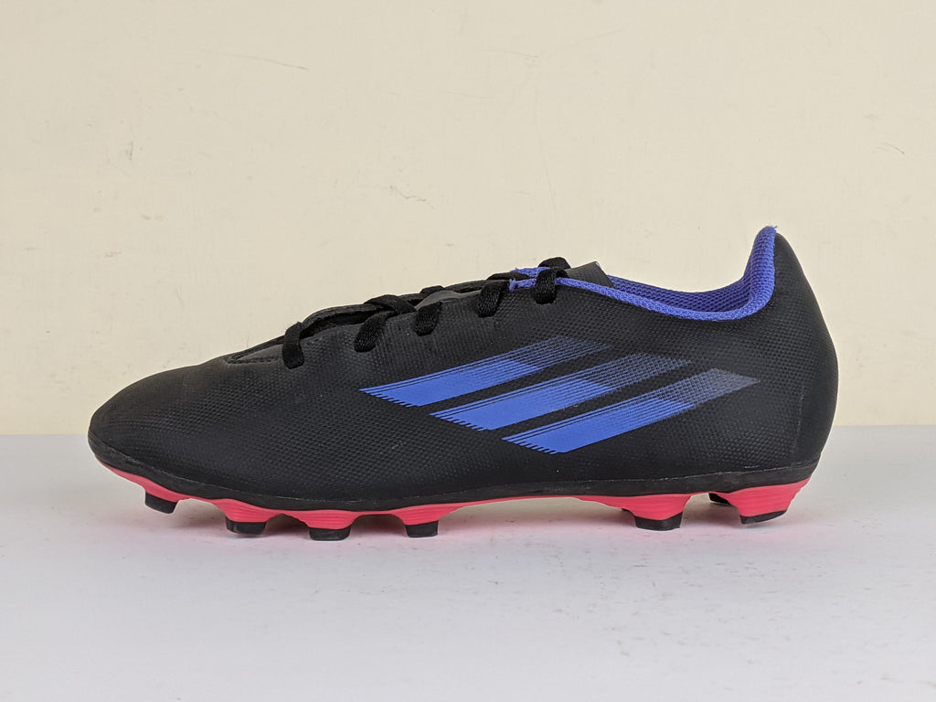 adidas X Speedflow .4 FG Edge of Darkness - Core Black/Sonic Ink/Solar Yellow Kids