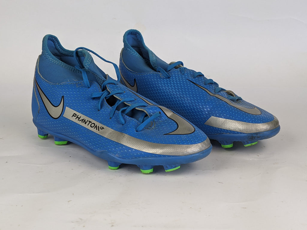 Nike Phantom GT Club DF MG Spectrum - Photo Blue/Metallic Silver/Rage Green Kids