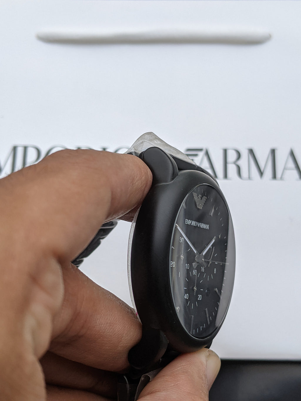 Emporio Armani Luigi Black Chronograph Men's Watch - AR1895