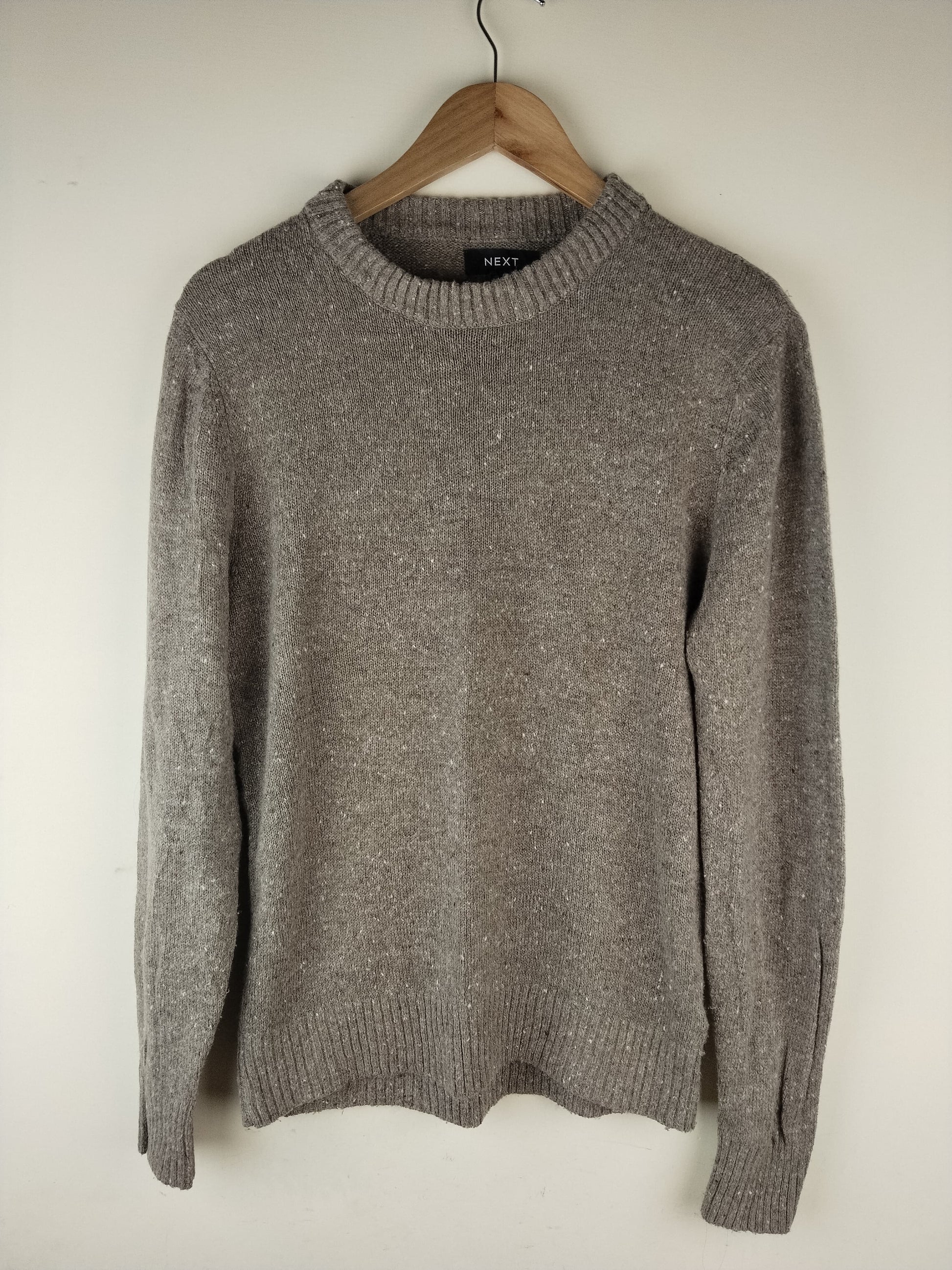 Next Crew Neck Jumper Wool Sweater 'Beige'
