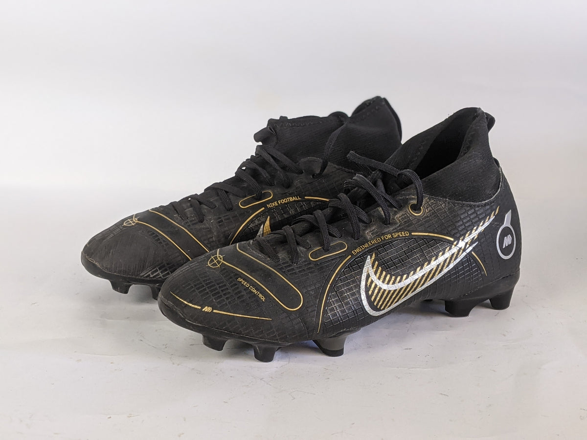 Nike Mercurial Superfly 8 Academy MG Shadow - Black/Metallic Gold/Metallic Silver Kids