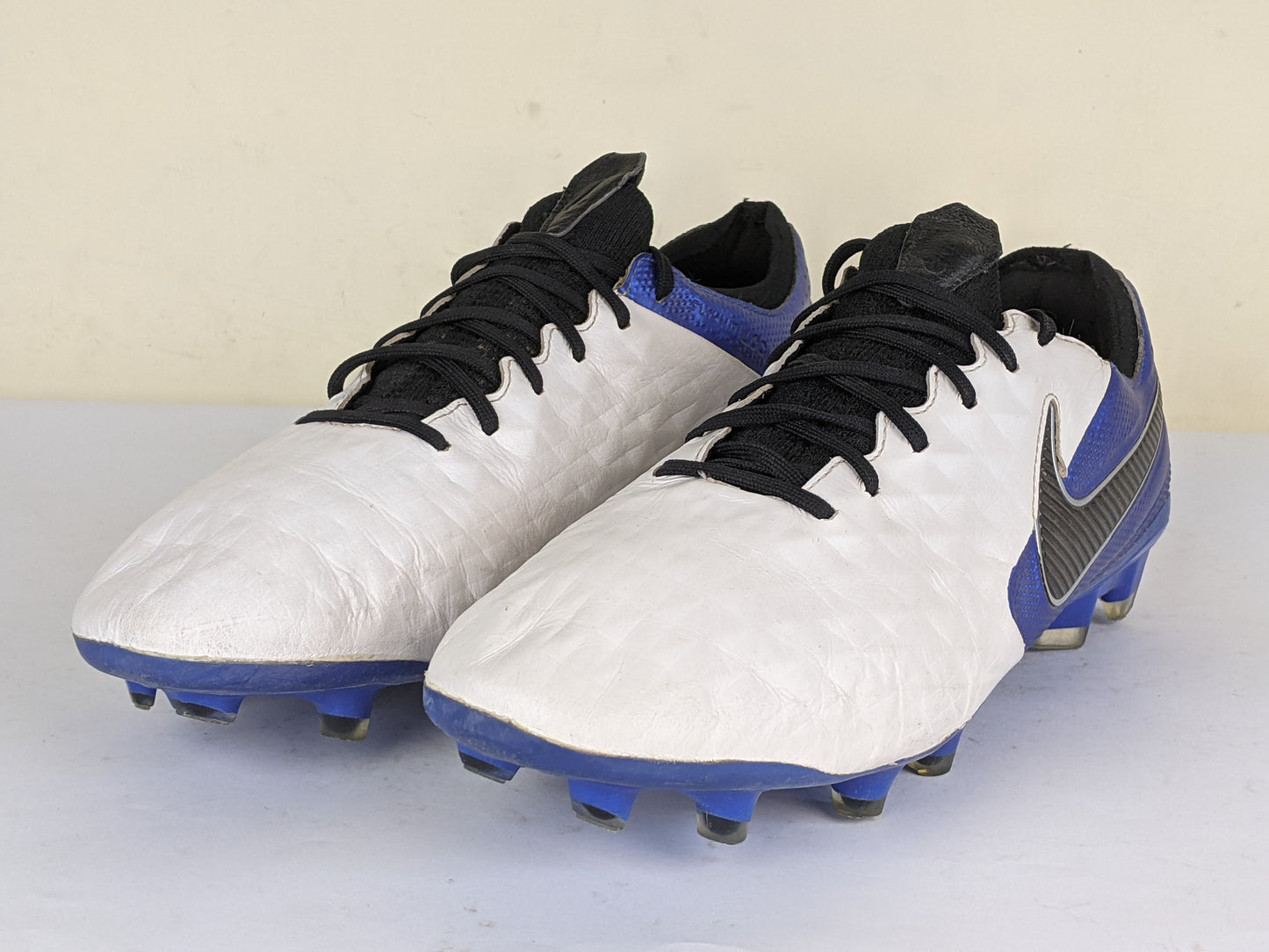 Nike Tiempo Legend 8 Elite FG Daybreak - White/Black/Hyper Royal/Metallic Silver