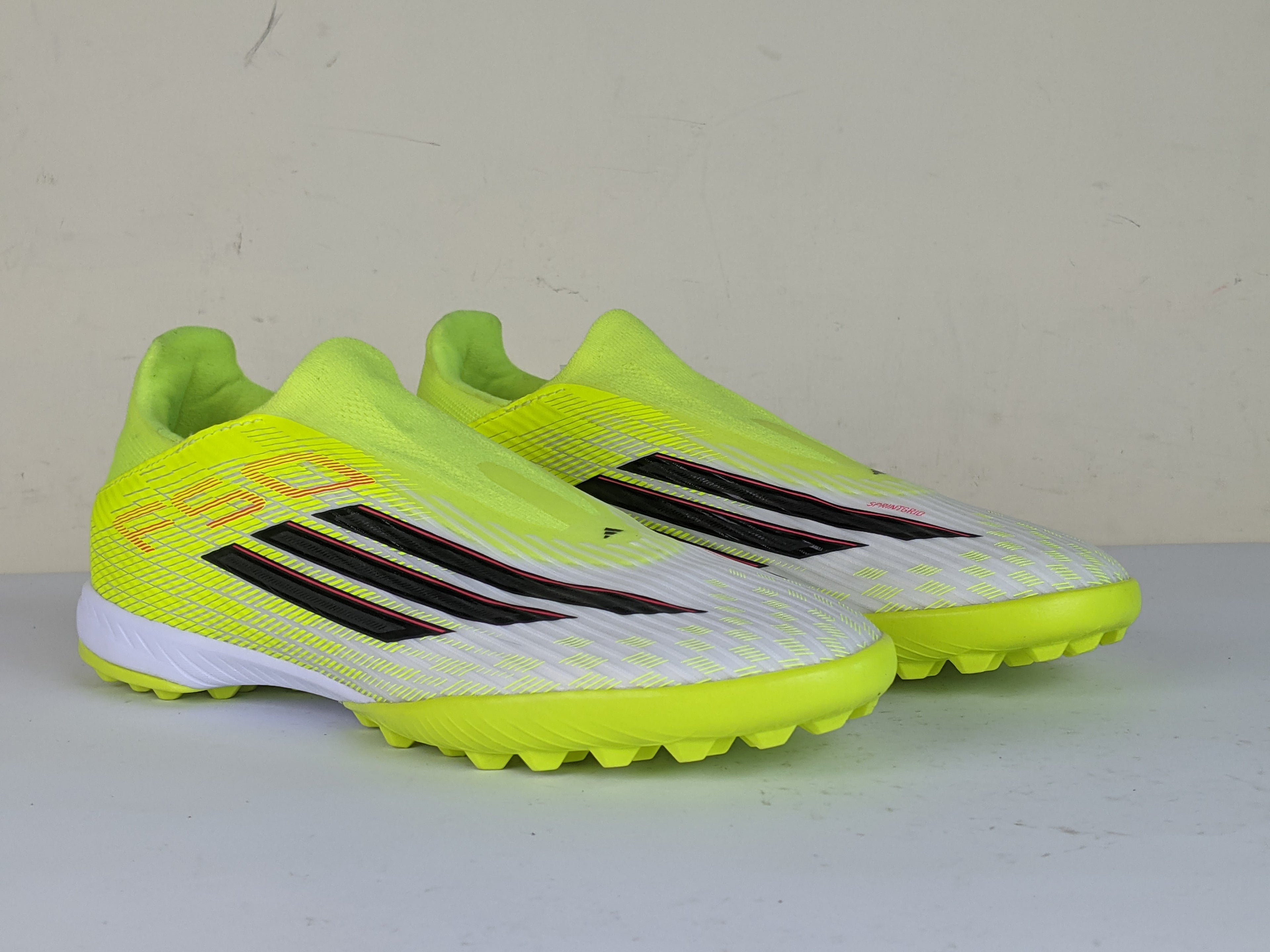 adidas F50 League Laceless TF Born For Goals - Solar Yellow/Core Black/Lucid Red (Brand New)
