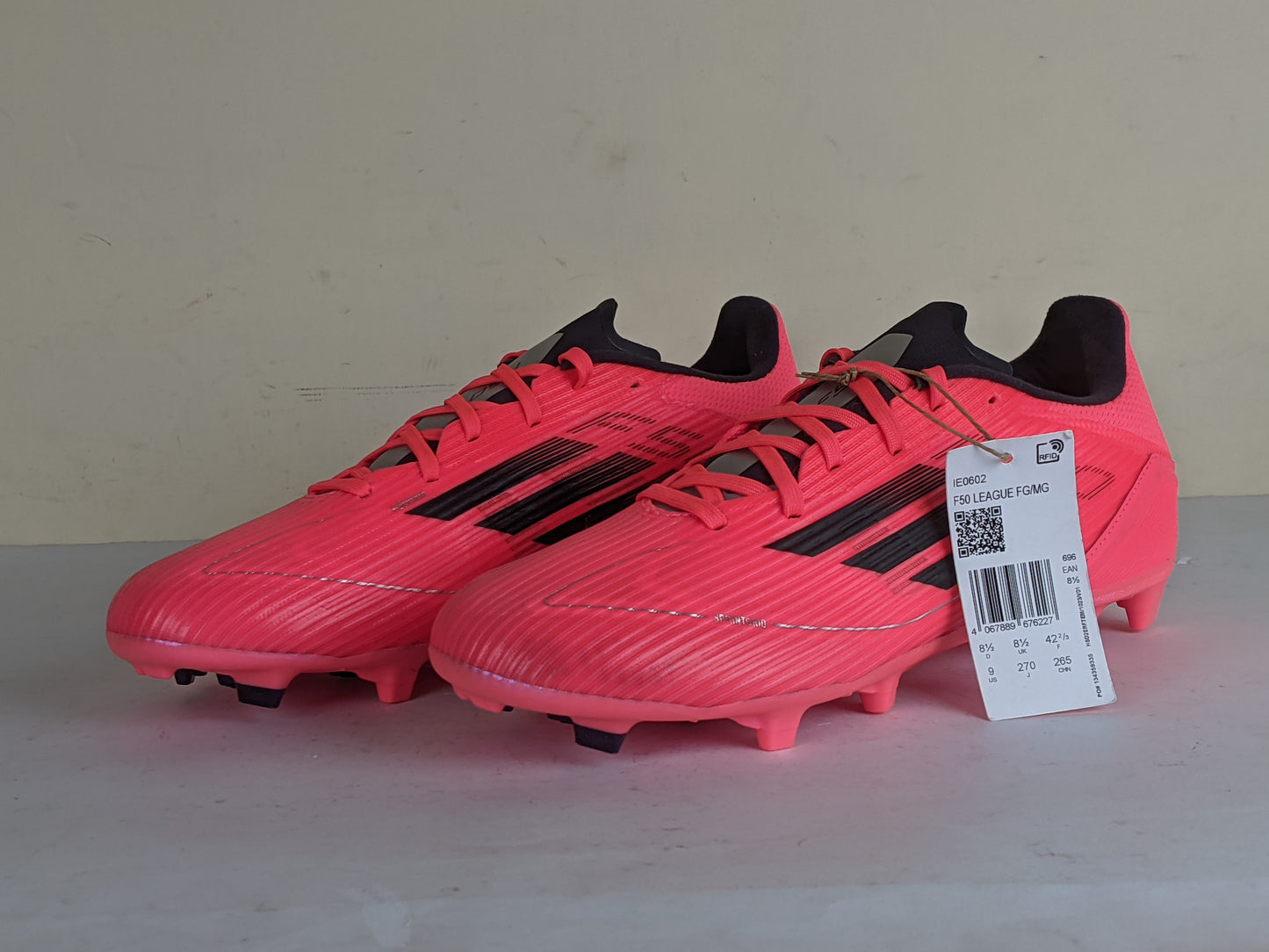 adidas F50 League FG/AG Vivid Horizon - Turbo/Aurora Black/Platin Metallic (Brand New)