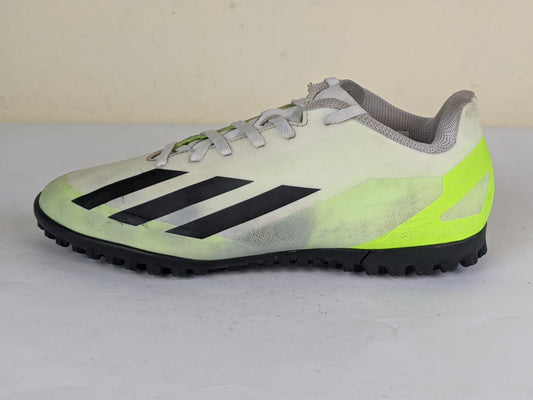 adidas X Crazyfast .4 TF Crazyrush - Footwear White/Core Black/Lucid Lemon