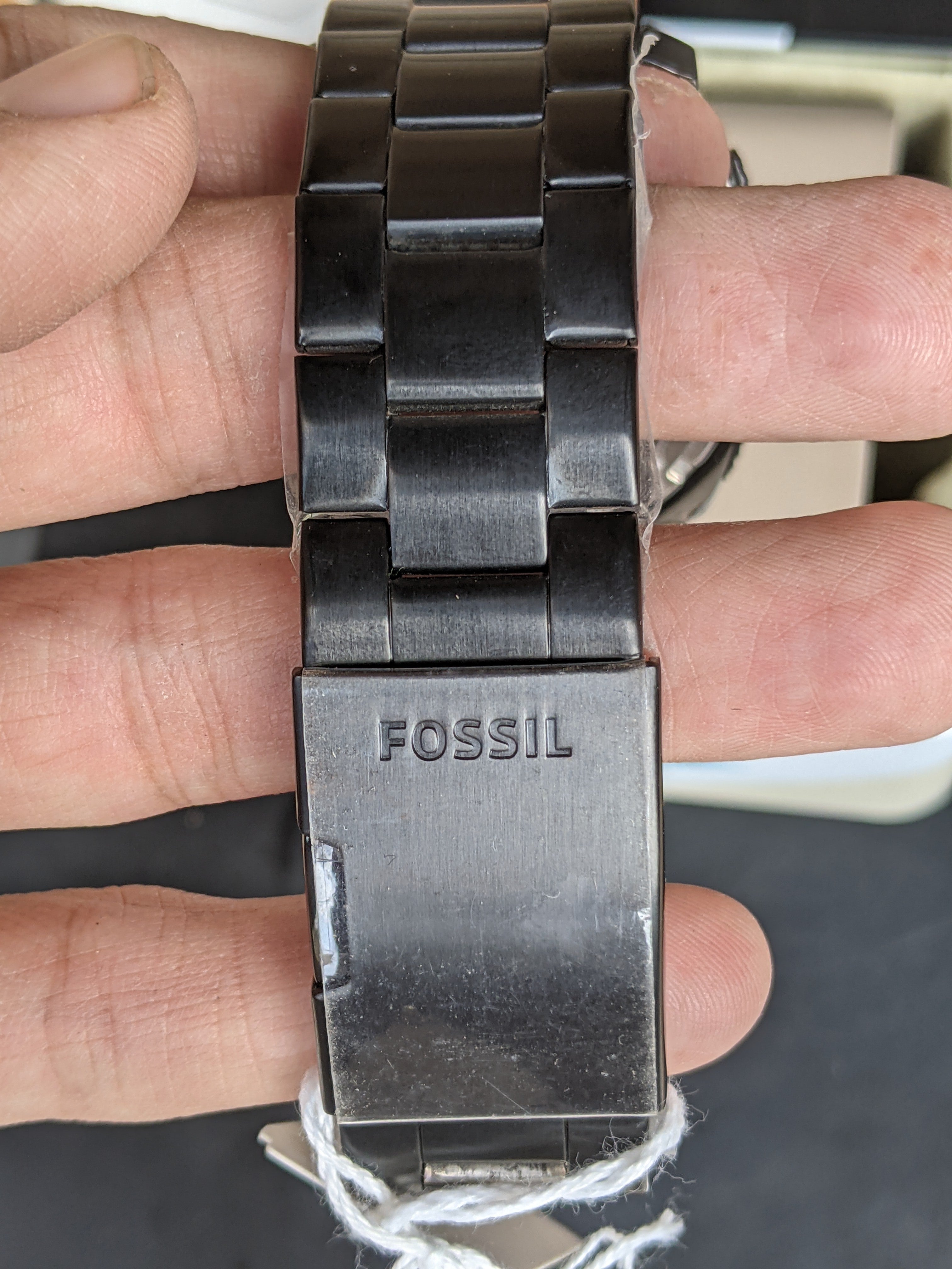 Fossil Machine Black Stainless Steel Black Dial Chronograph Quartz Watch FS4552