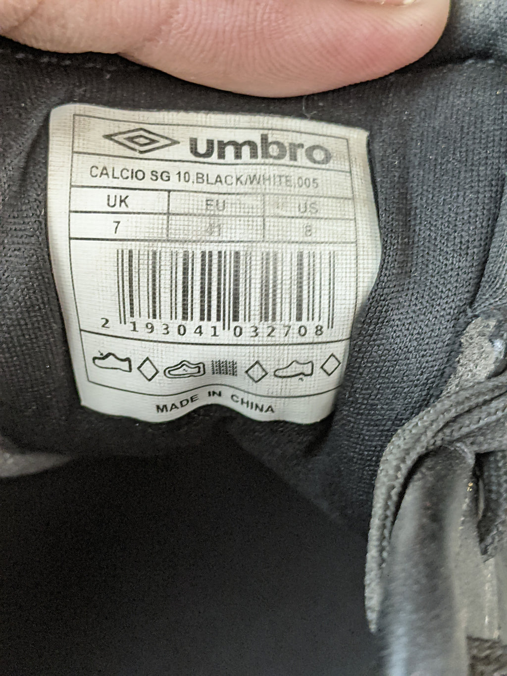 Umbro Calcio SG 'Black/White