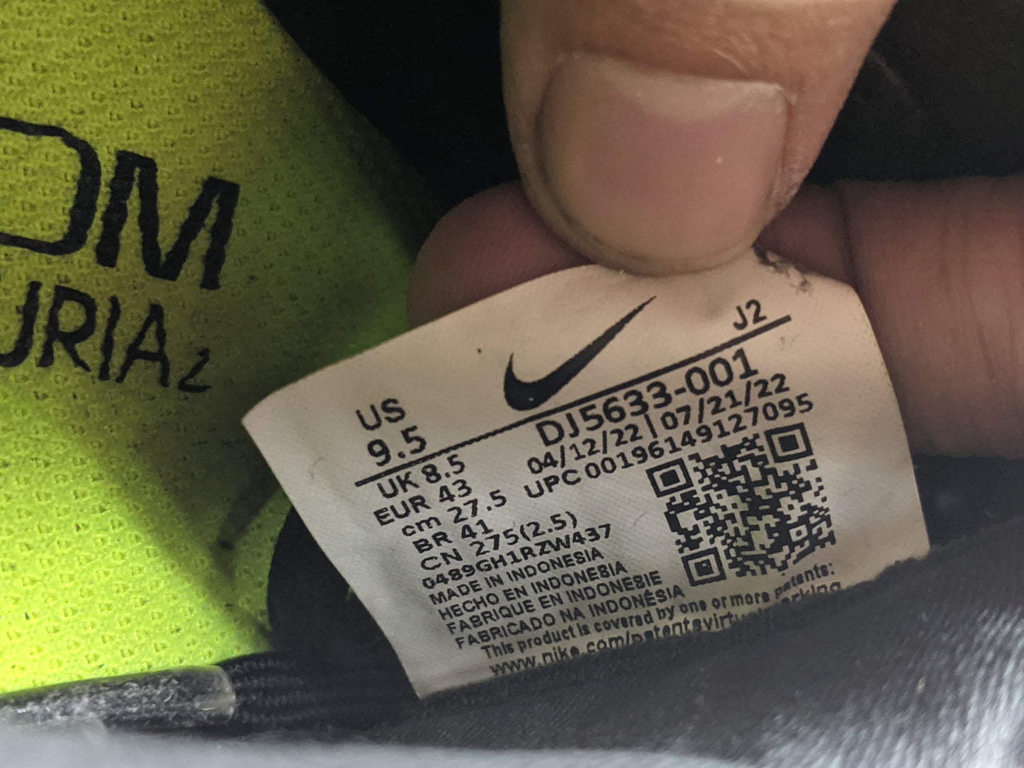 Nike Air Zoom Mercurial Vapor 15 Academy IC - Black/Smoke Grey/Summit White/Volt