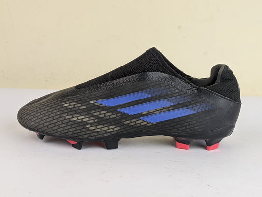 adidas X Speedflow .3 Laceless FG Edge of Darkness - Core Black/Sonic Ink/Solar Yellow