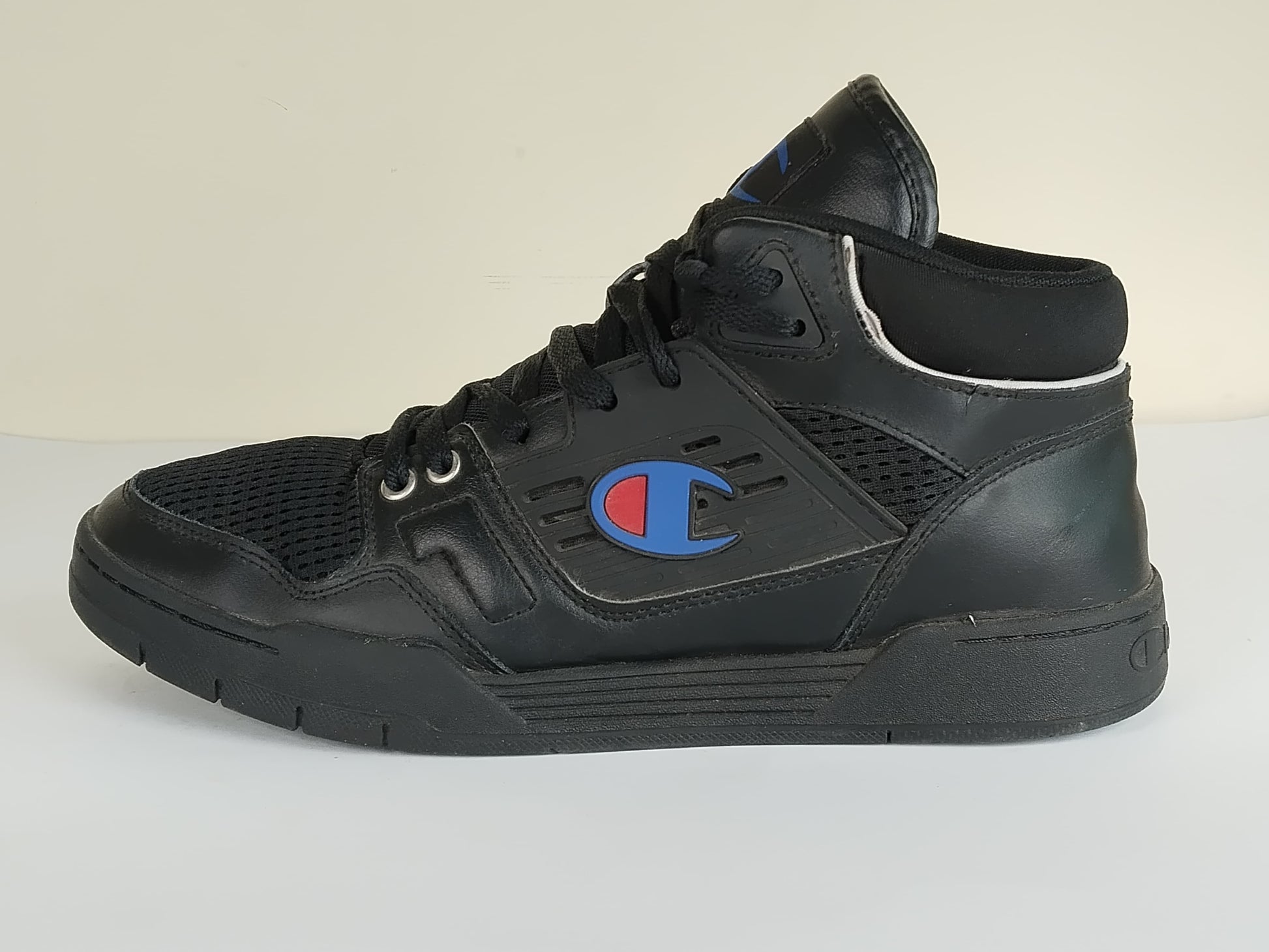 Champion 3 On 3 High Top 'Black Leather'